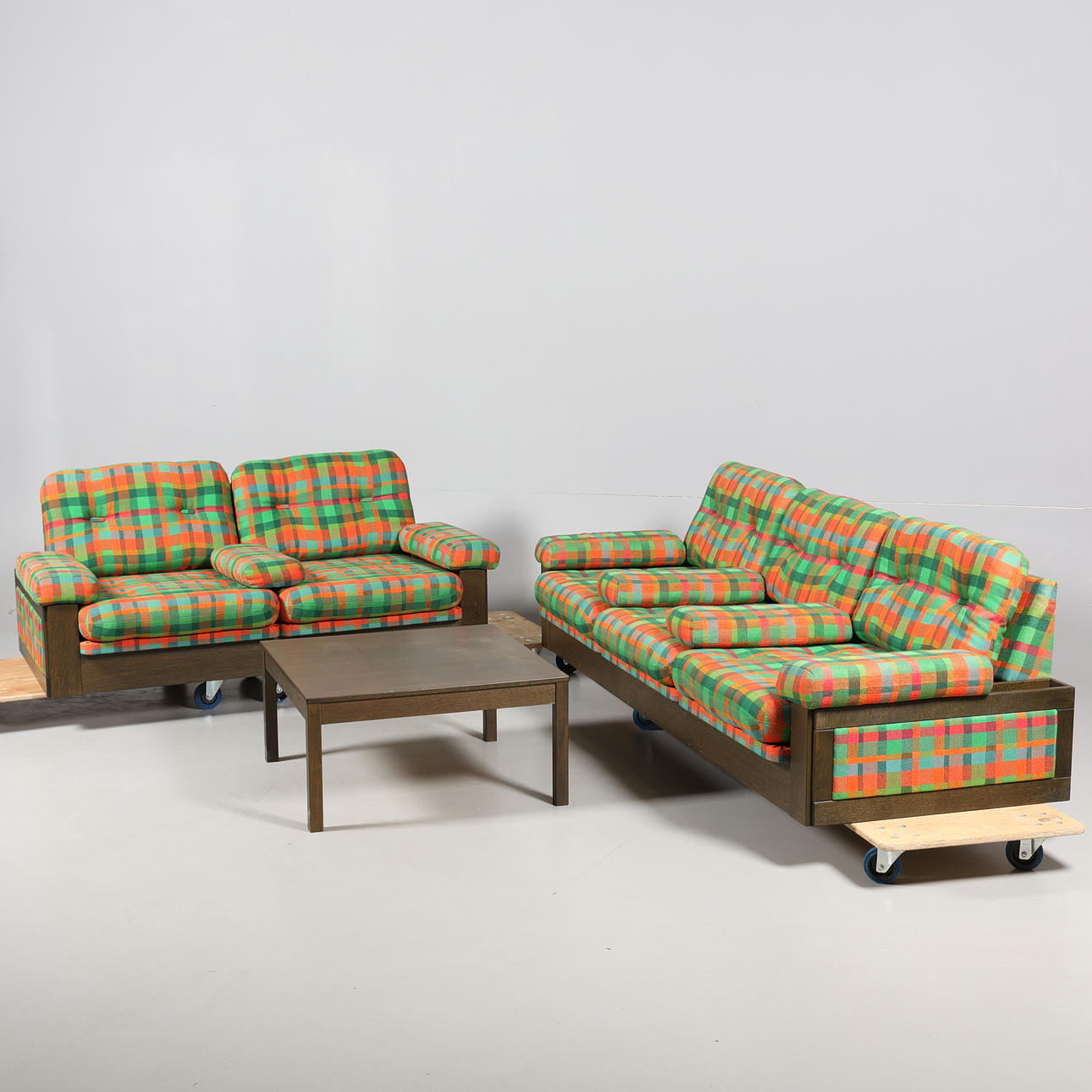 SOFA GROUP. 3 parts, 1970s.