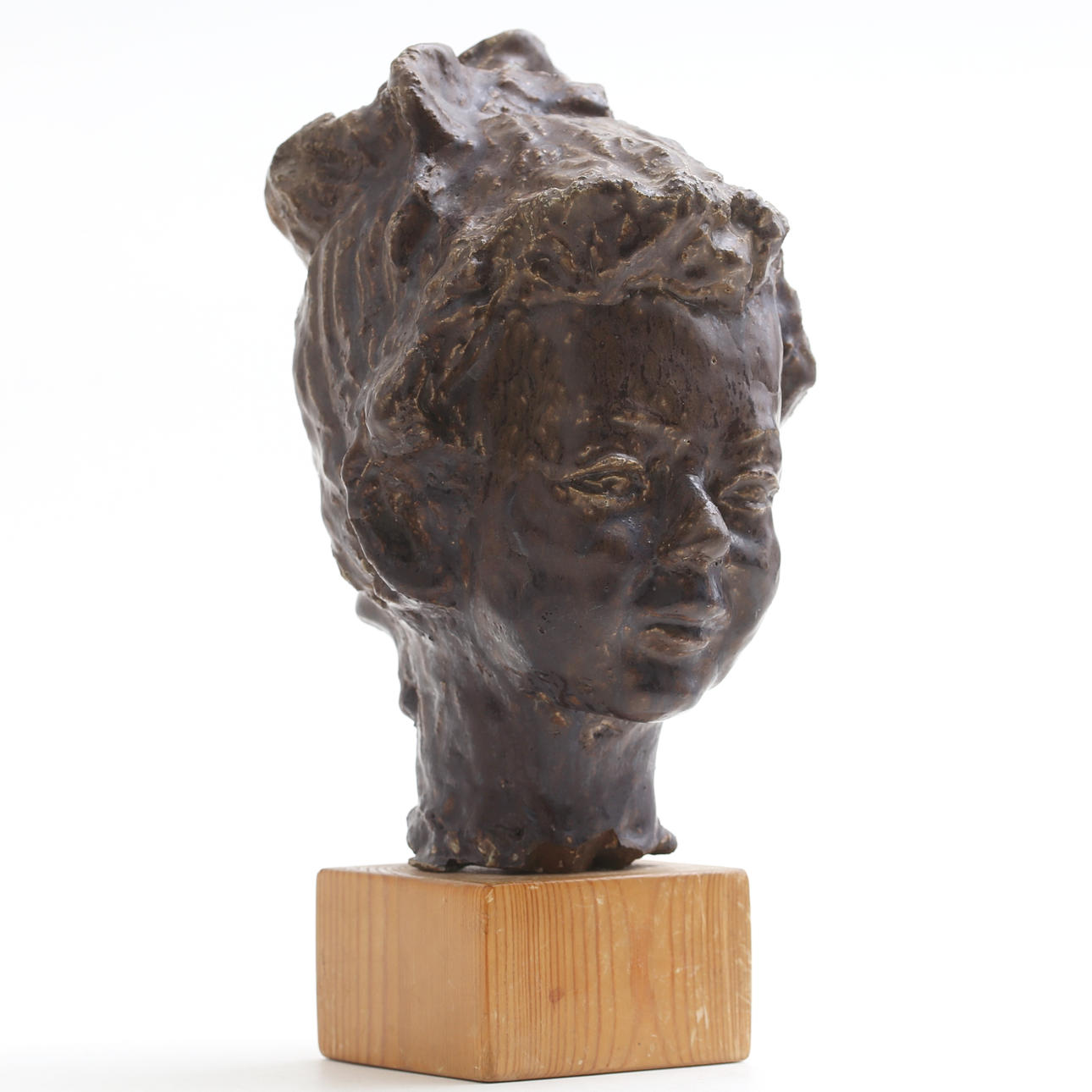 OIDENTIFIERAD KONSTNÄR. Sculpture, bust, glazed stoneware.