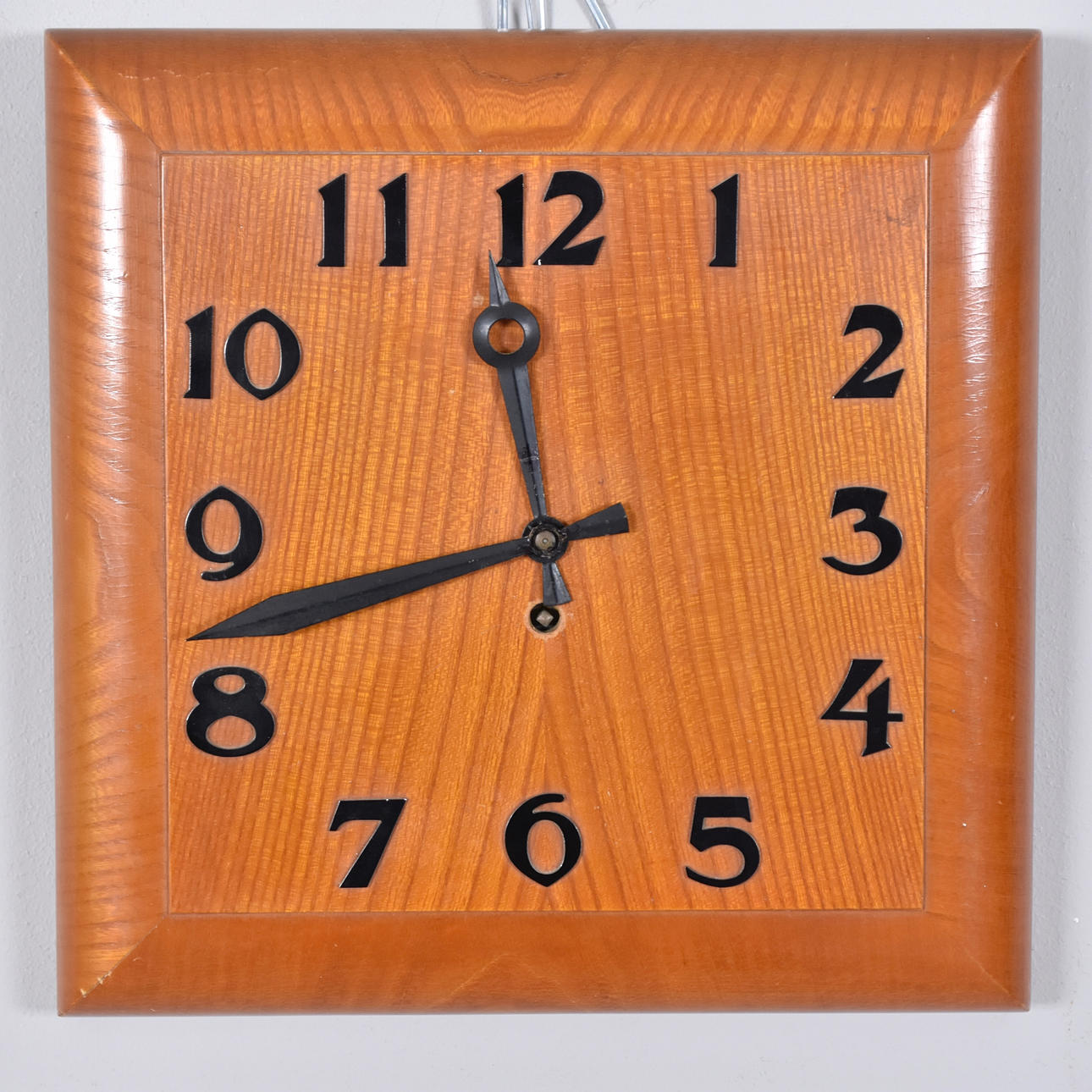 A wall clock, elm, 1940s.