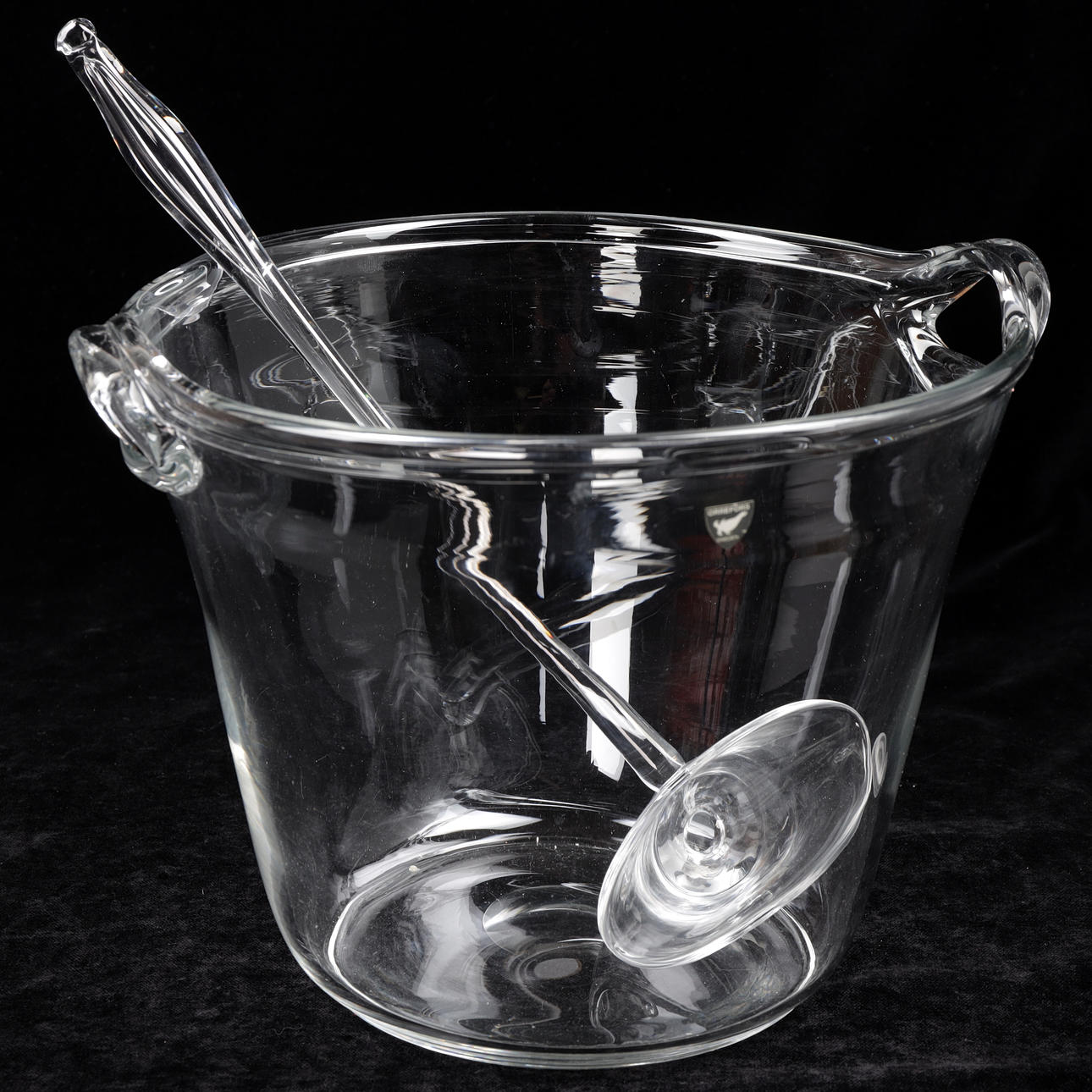 BÅLSKÅL med SLEV, glas, Orrefors.