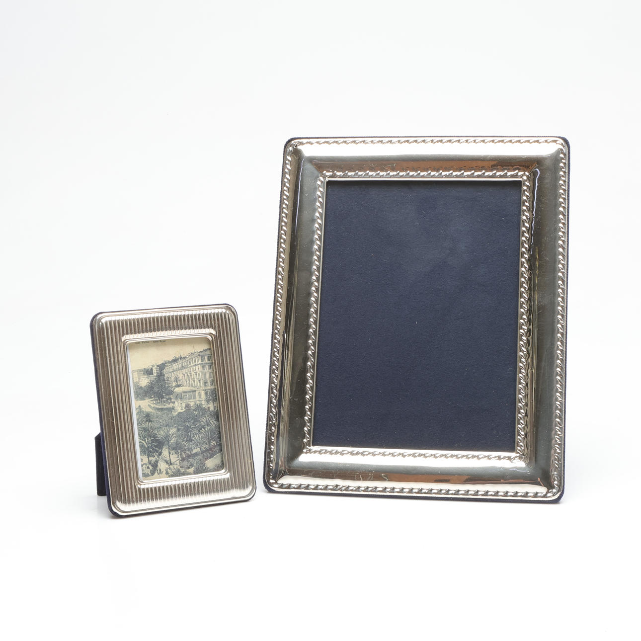 Two silver frames, Italy.