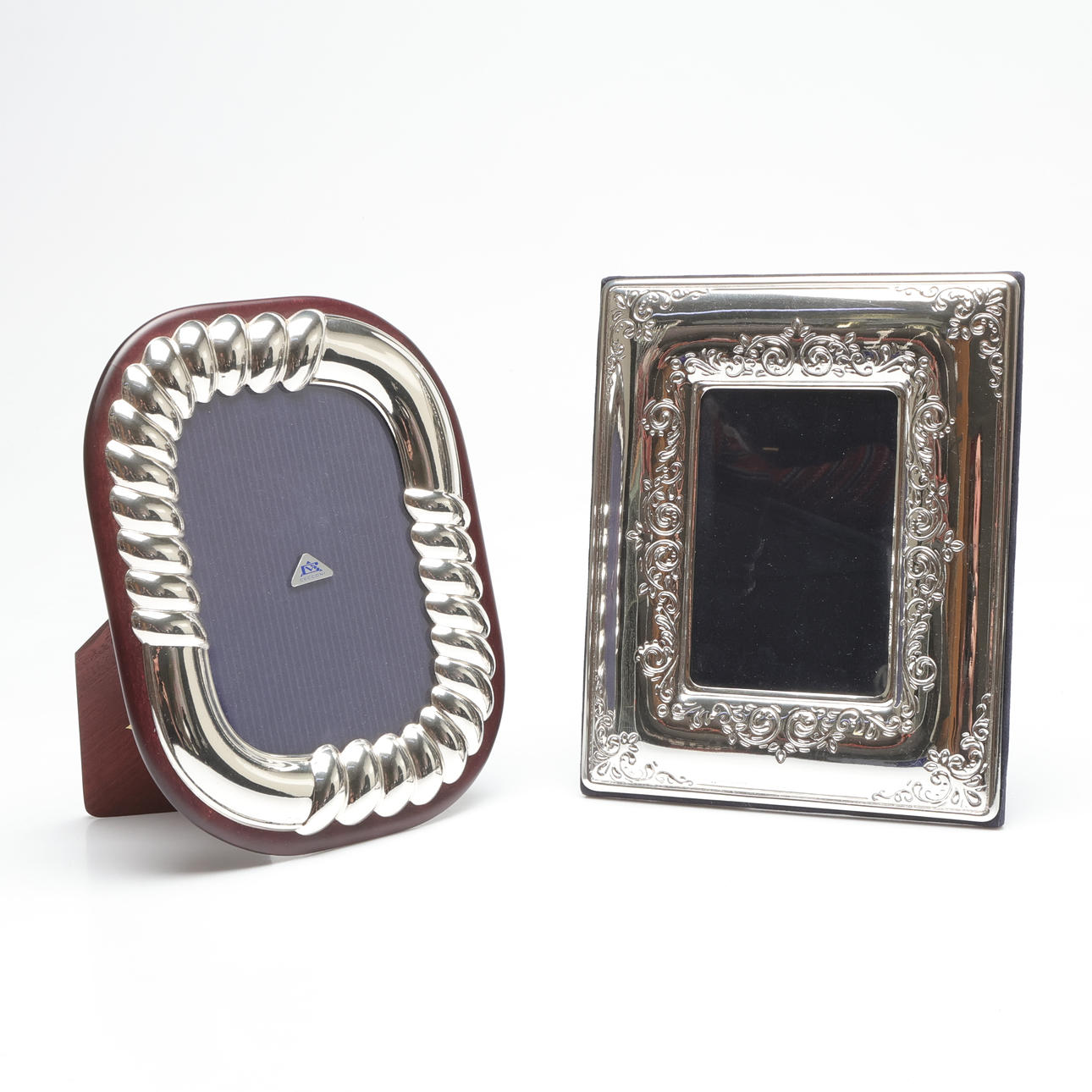 Two silver frames, Italy.