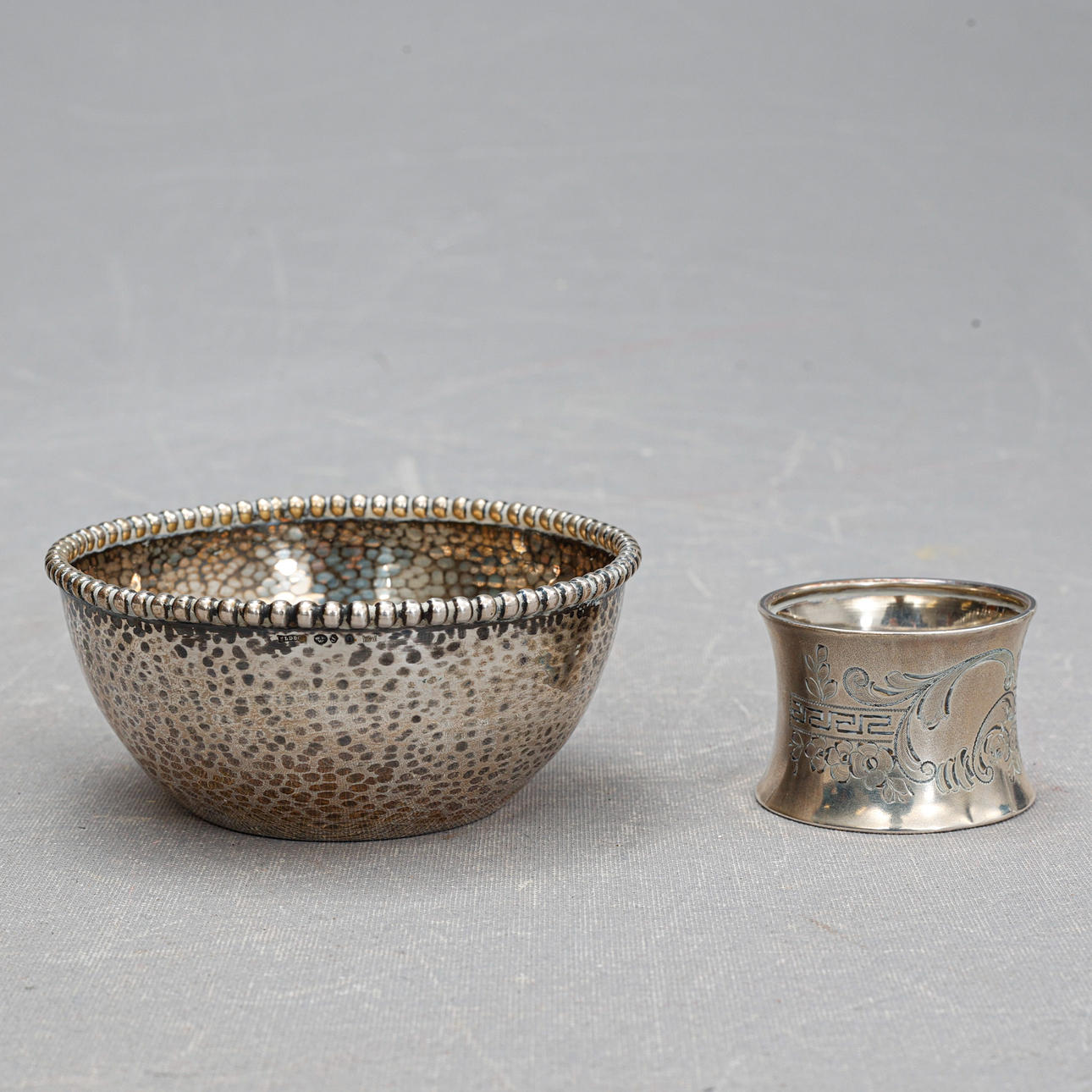 SILVER OBJECTS, 2 pieces, 830, 111,17 grams, stamped.