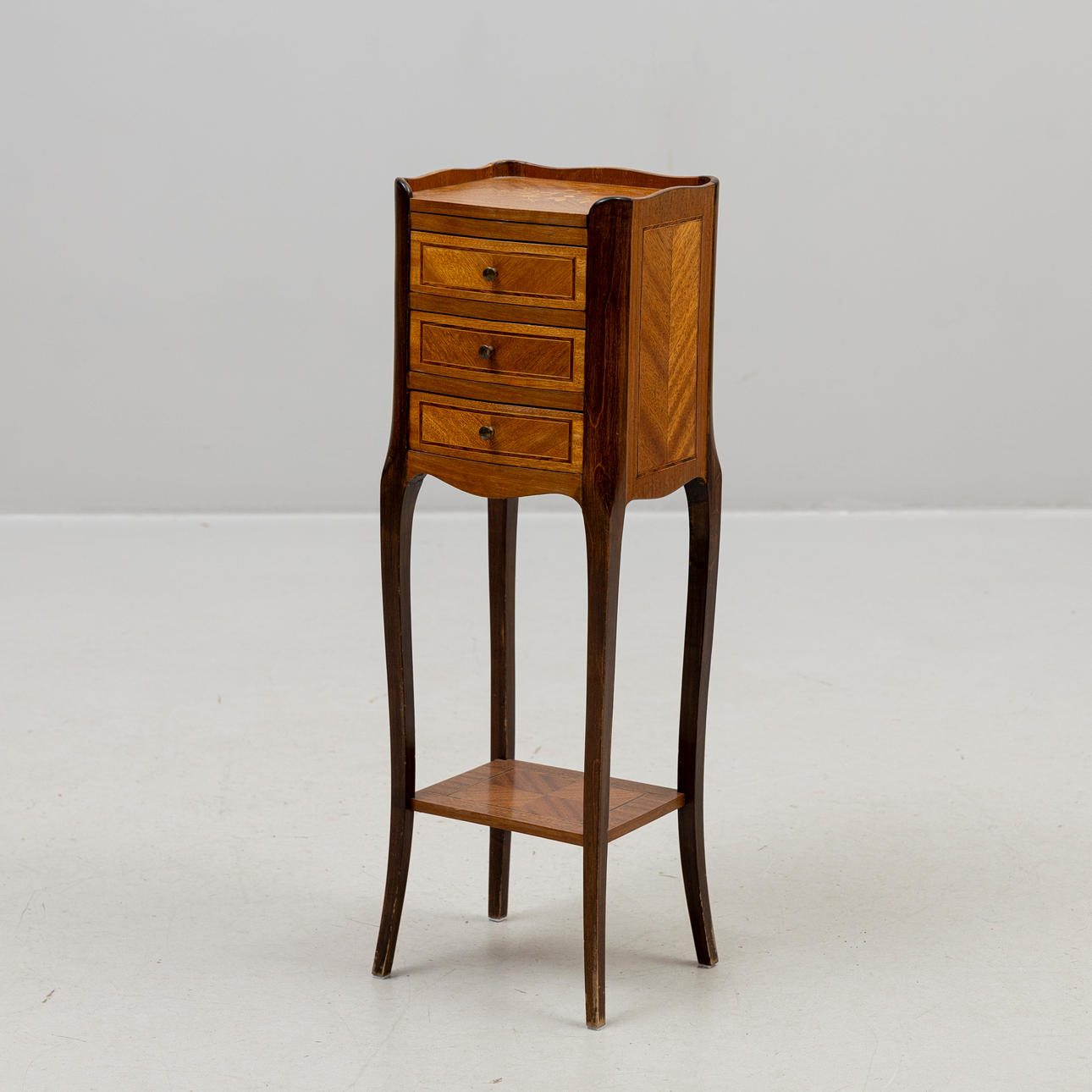 A rococo style bedside table, 20th century.
