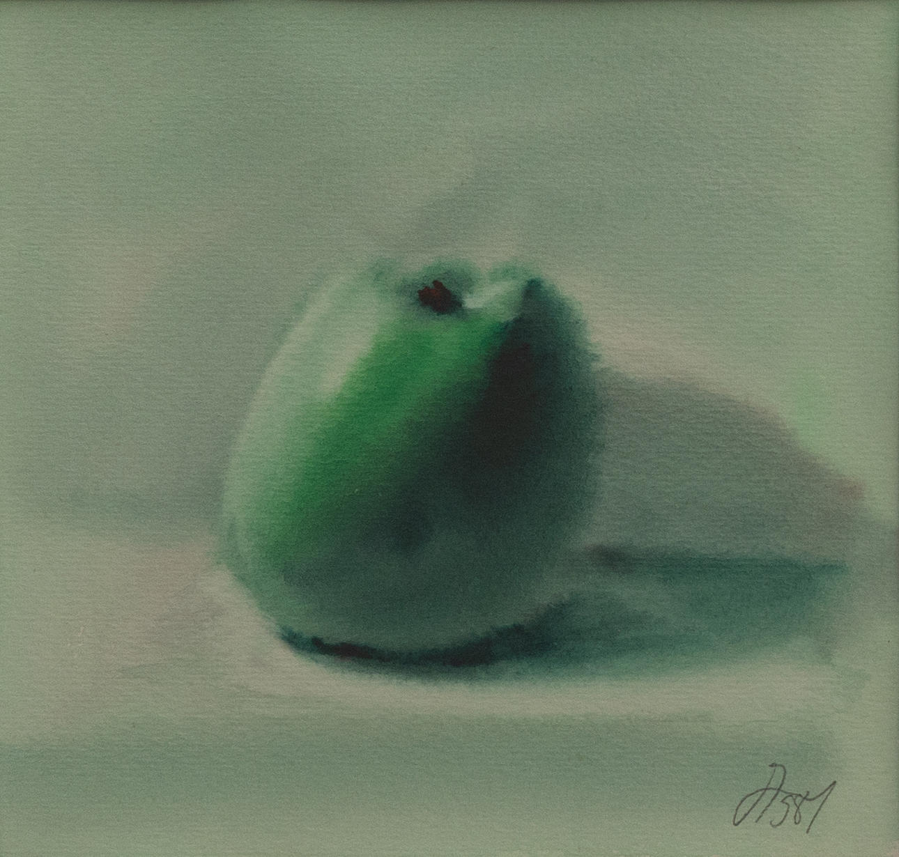 OIDENTIFIERAD KONSTNÄR. Apple, watercolor, indistinctly signed.