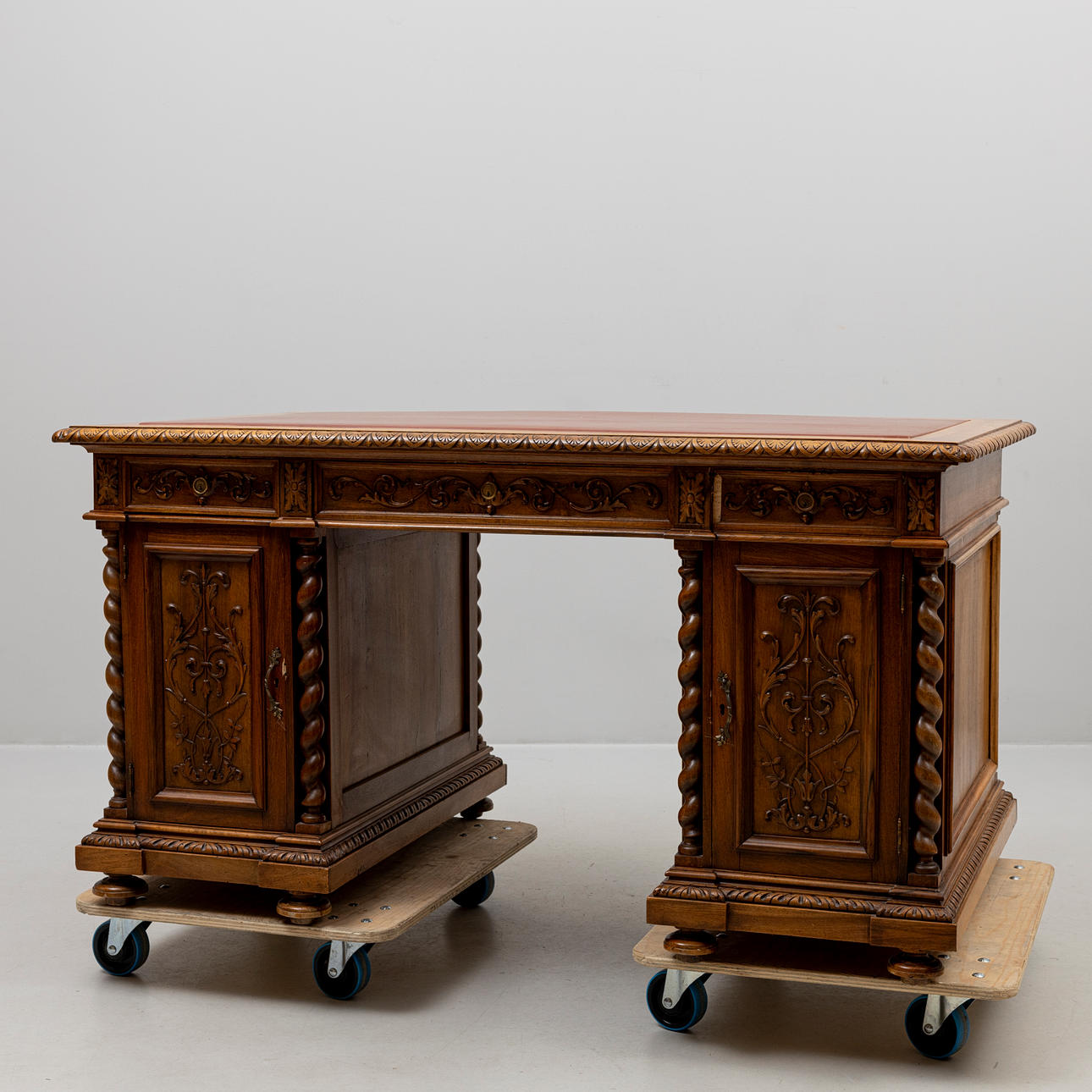 A Renaissance walnut desk, early 20th century.