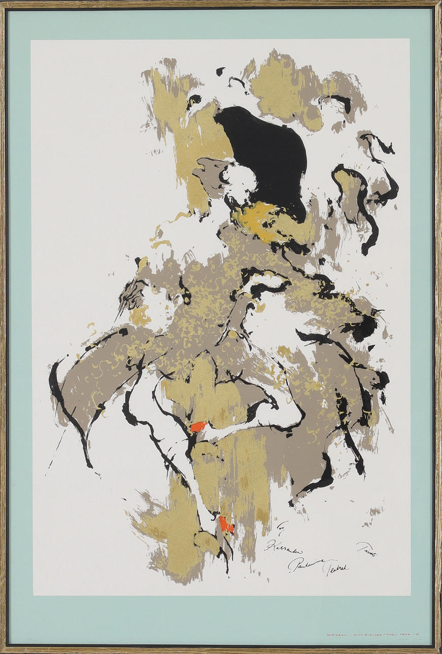 OTTO NIELSEN. “Tivoli”, silkscreen, signed in print.