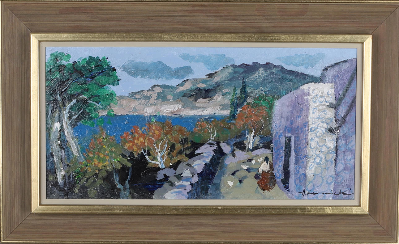 ALEXANDER KUNICKI. oil on canvas, signed.