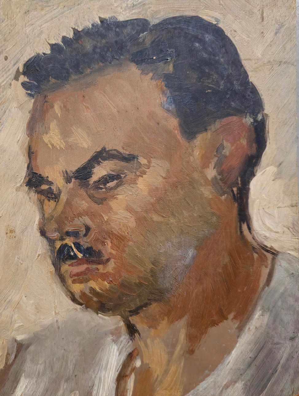 MALE PORTRAIT. OIL ON PANEL. ANONYMOUS.