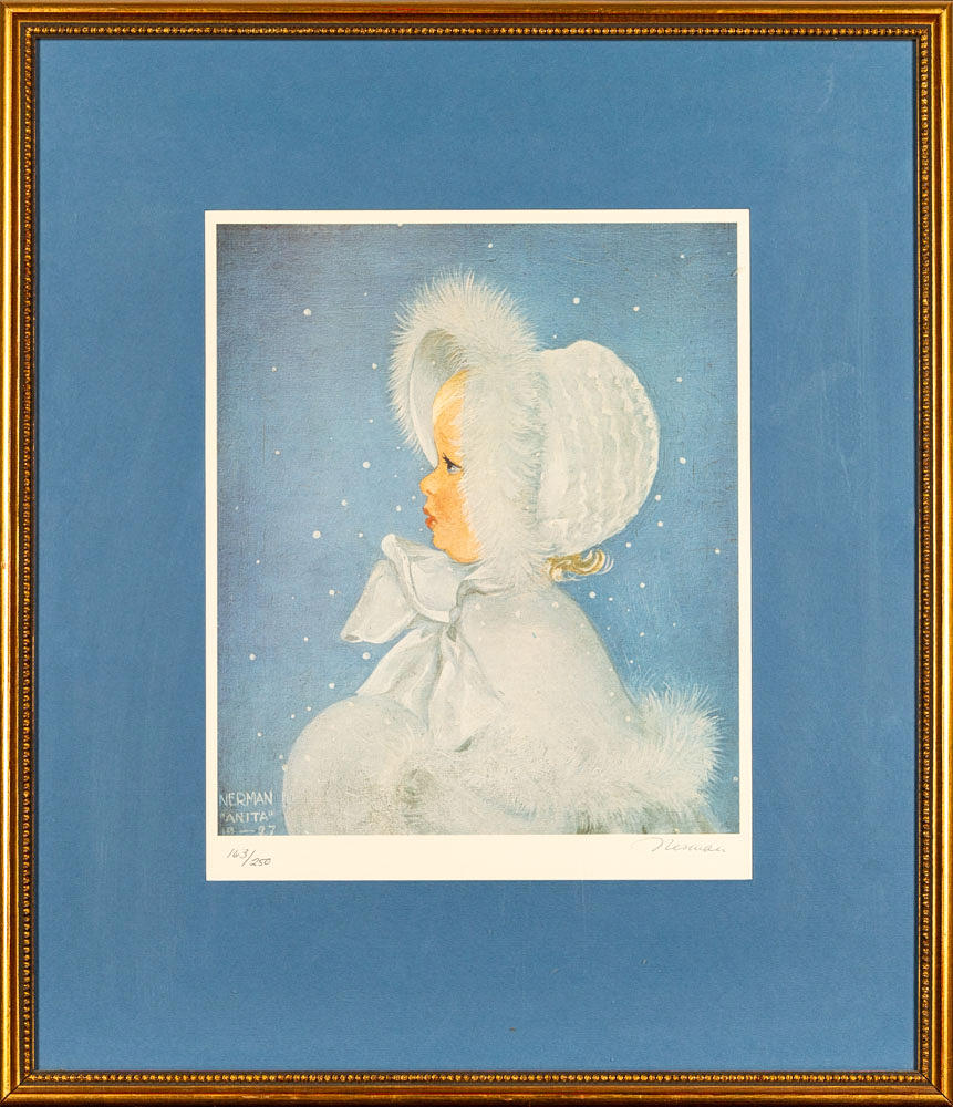 EINAR NERMAN. Lithograph in colours, Anita, Signed & numbered 163/250.