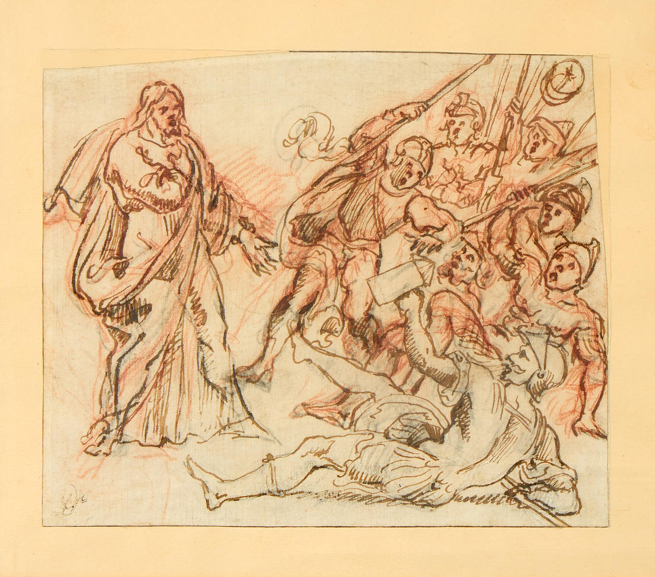 OKÄND KONSTNÄR. Jesus Meets Roman Warriors.