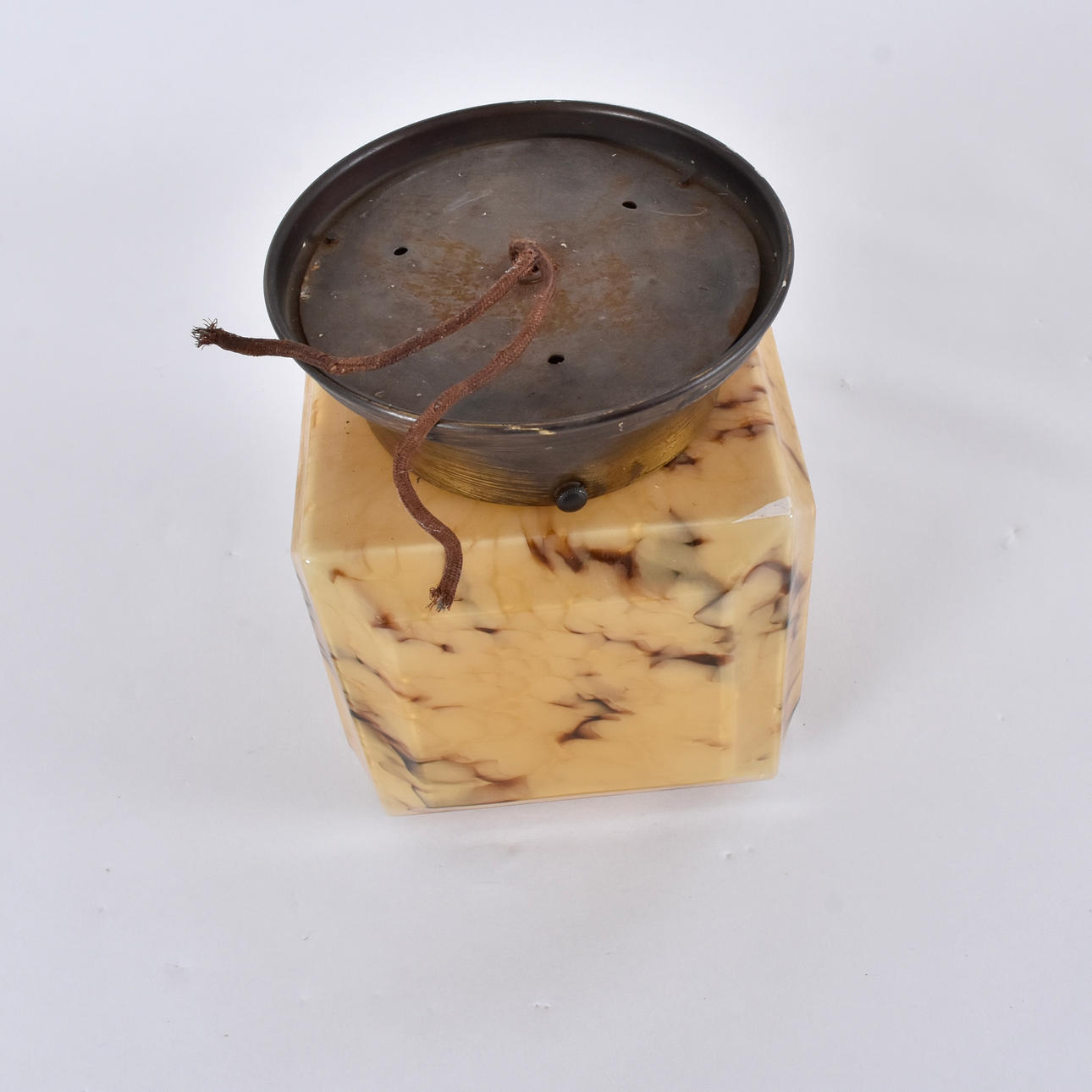 A ceiling lamp, marbled glass, Funkis, 1920/30s.