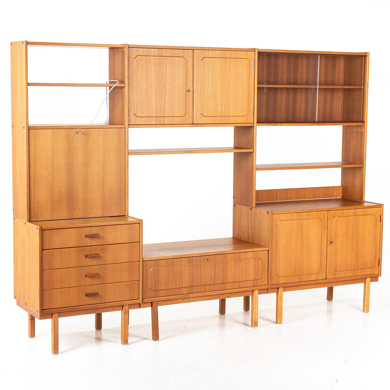 A 3-section shelving system, 1960's.