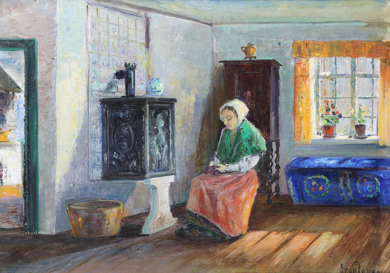 ARUP JENSEN. Oil on canvas, signed.