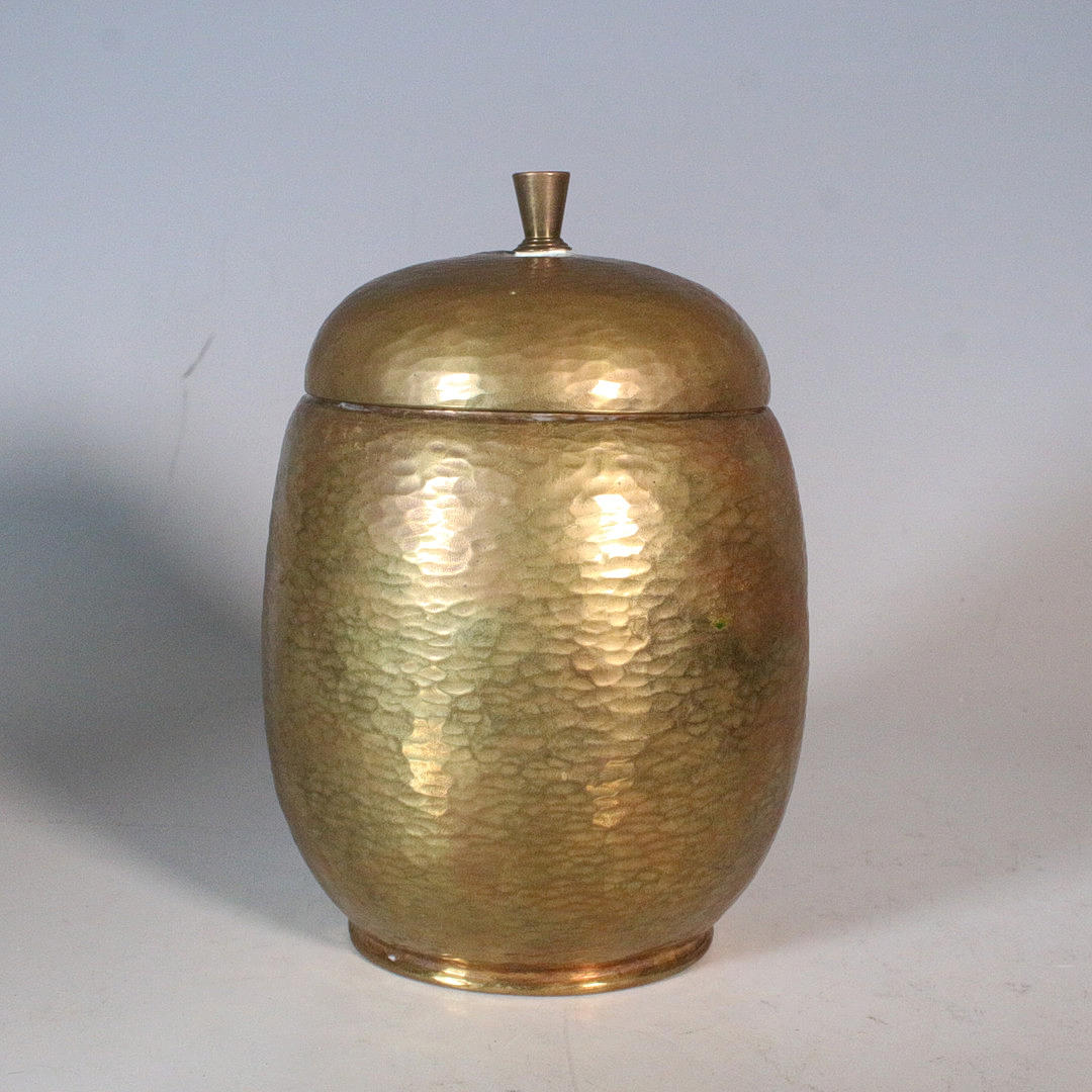 Tea box/tobacco box, Bauhaus, brass, Germany.