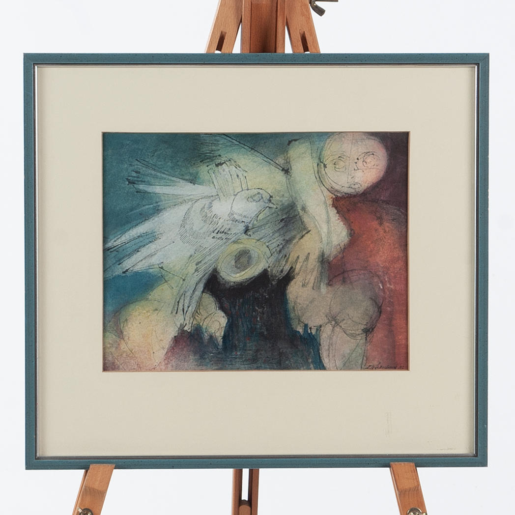 OLLE SVANLUND. Mixed media, signed and dated.