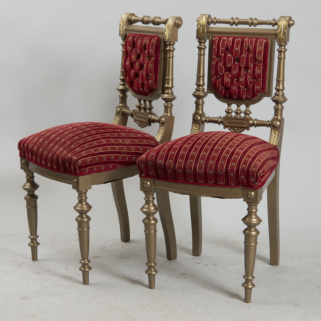 STOLAR, 1 par, bronserad, sent 1800-tal.