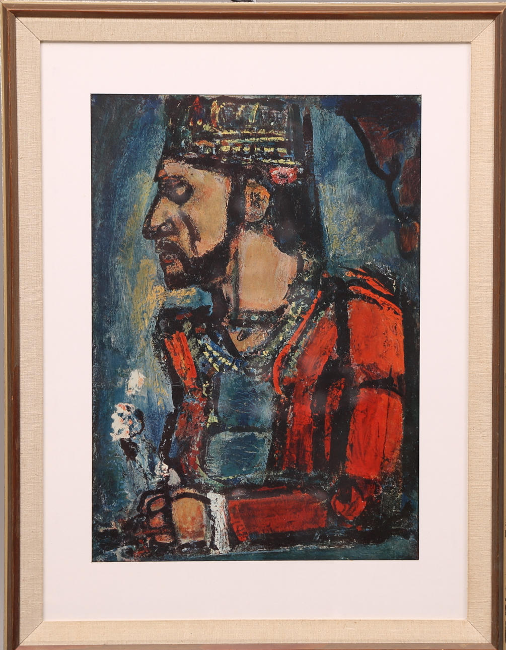 AFTER GEORGES ROUAULT. PAINT, print, unsigned after Georges Rouault, "The old king".