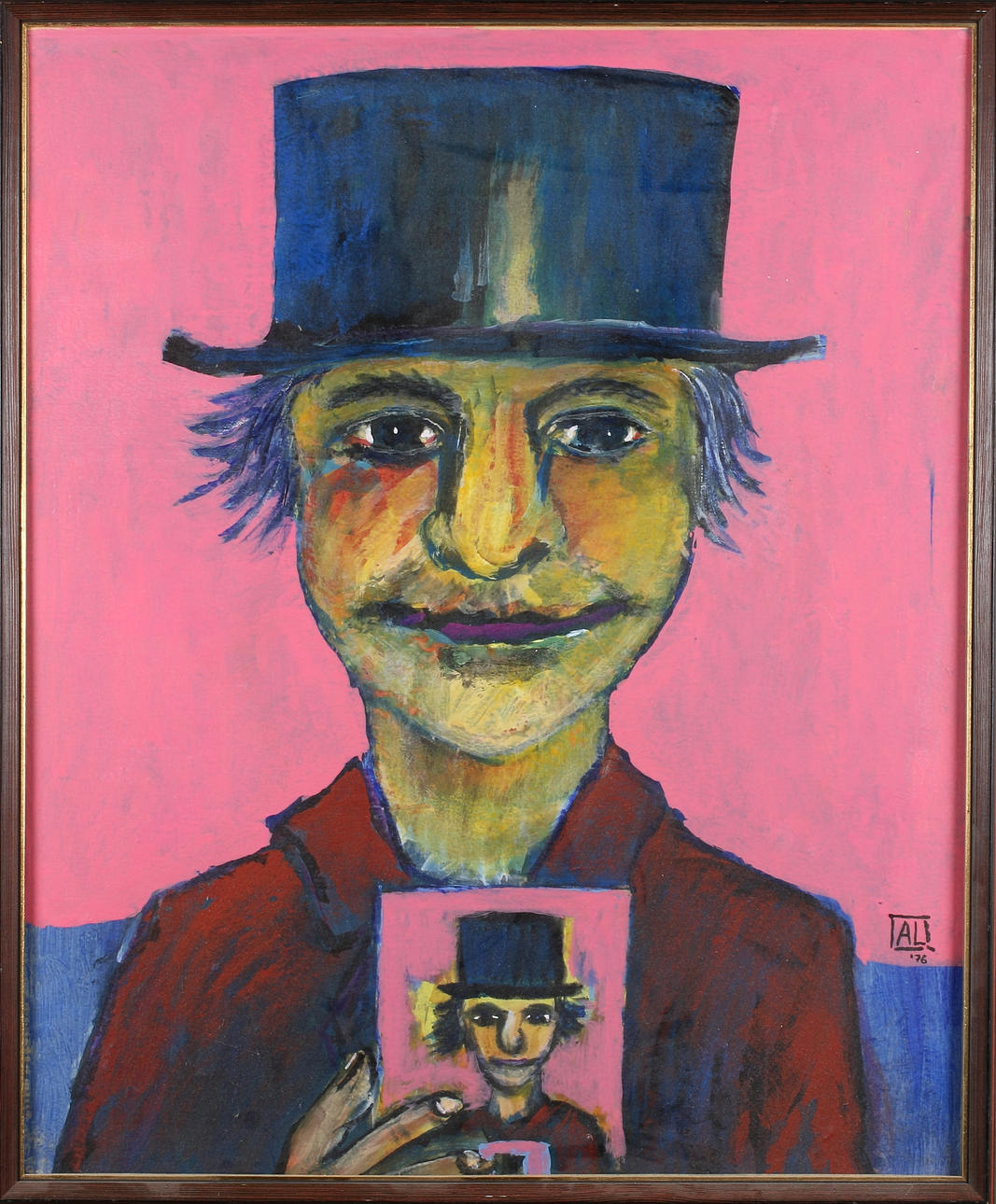 ANDERS LIDEN. Figurkomposition, akryl, monogramsignerad och daterad -76.