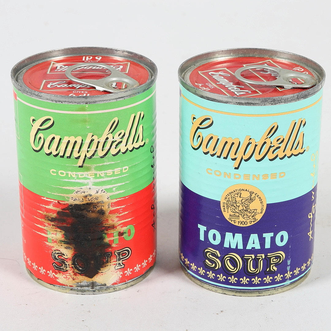 AFTER ANDY WARHOL. Soup cans, 2 pcs, Campbell's.