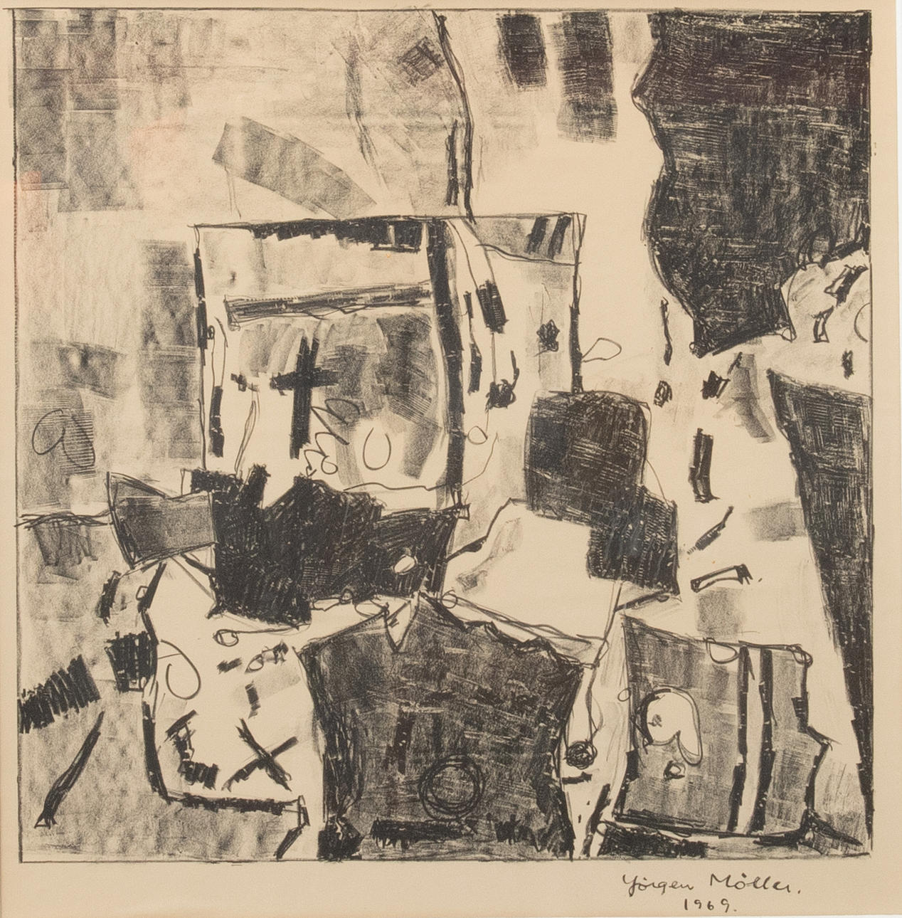 JØRGEN MØLLER (1930—2011) Abstract lithography. Denmark, 1969.