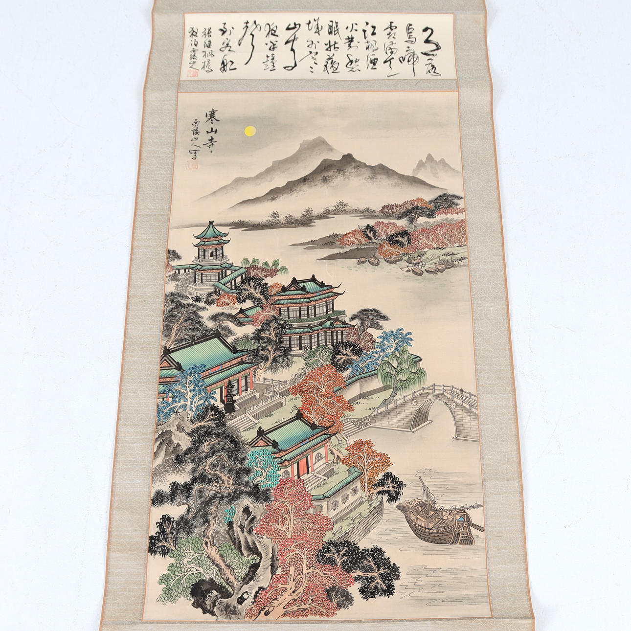 RULLMÅLNING, akvarell på papper, siden, Kina.