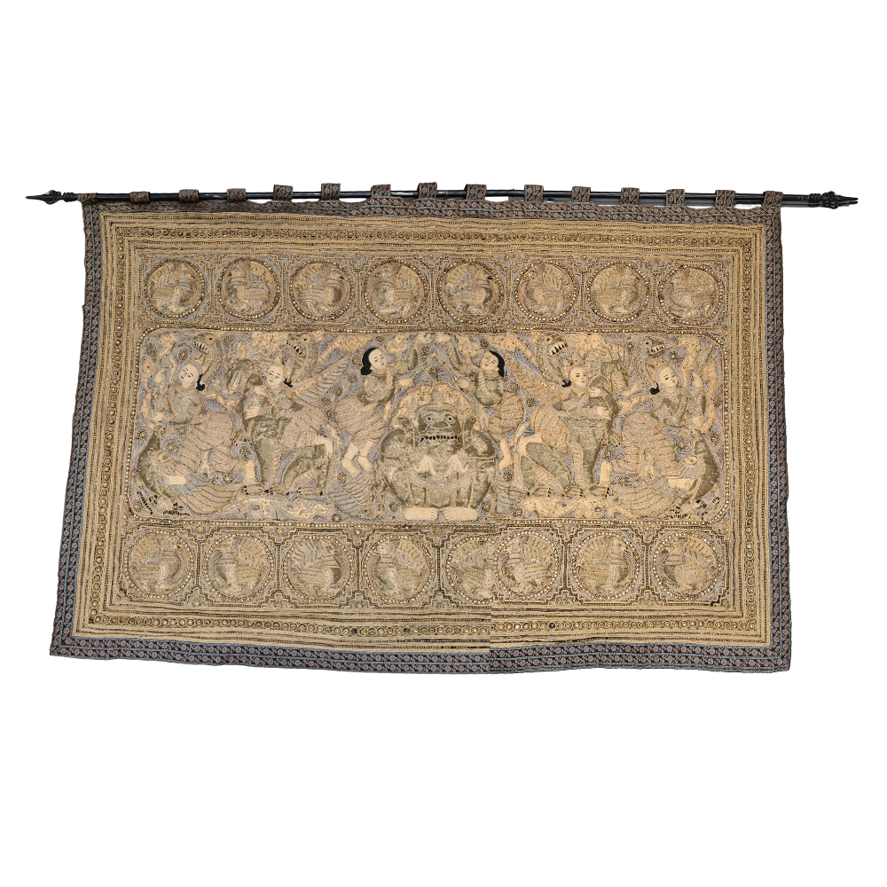 INDONESIAN TAPESTRY WITH APPLICATIONS.