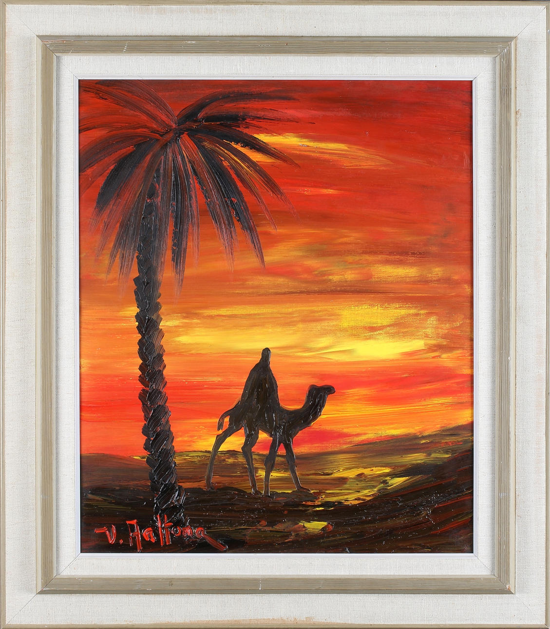 VEIKKO AALTONA. Beduin, olja på duk, signerad.