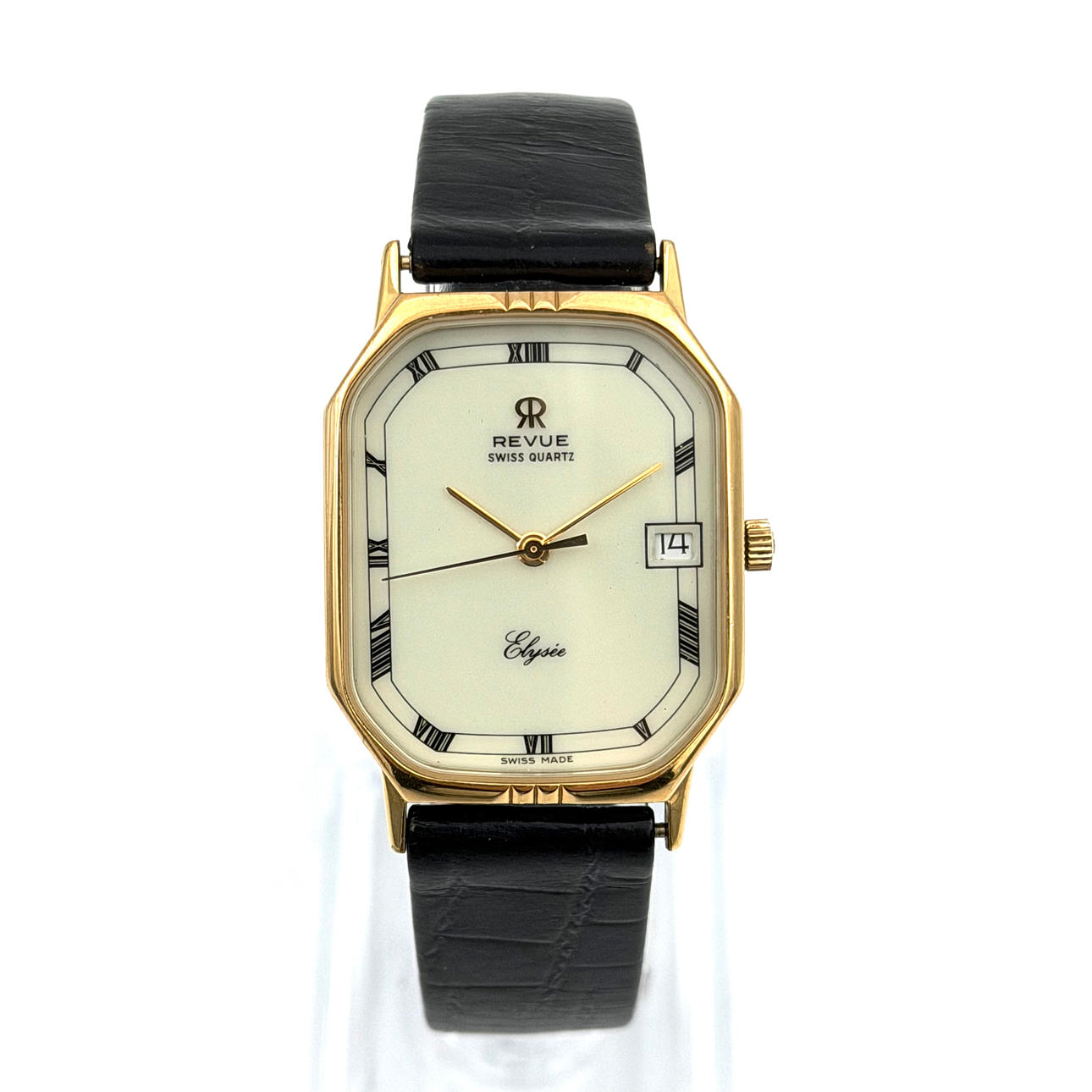 REVUE ELYSÉE, wristwatch, quartz, gold double' (10 micron).