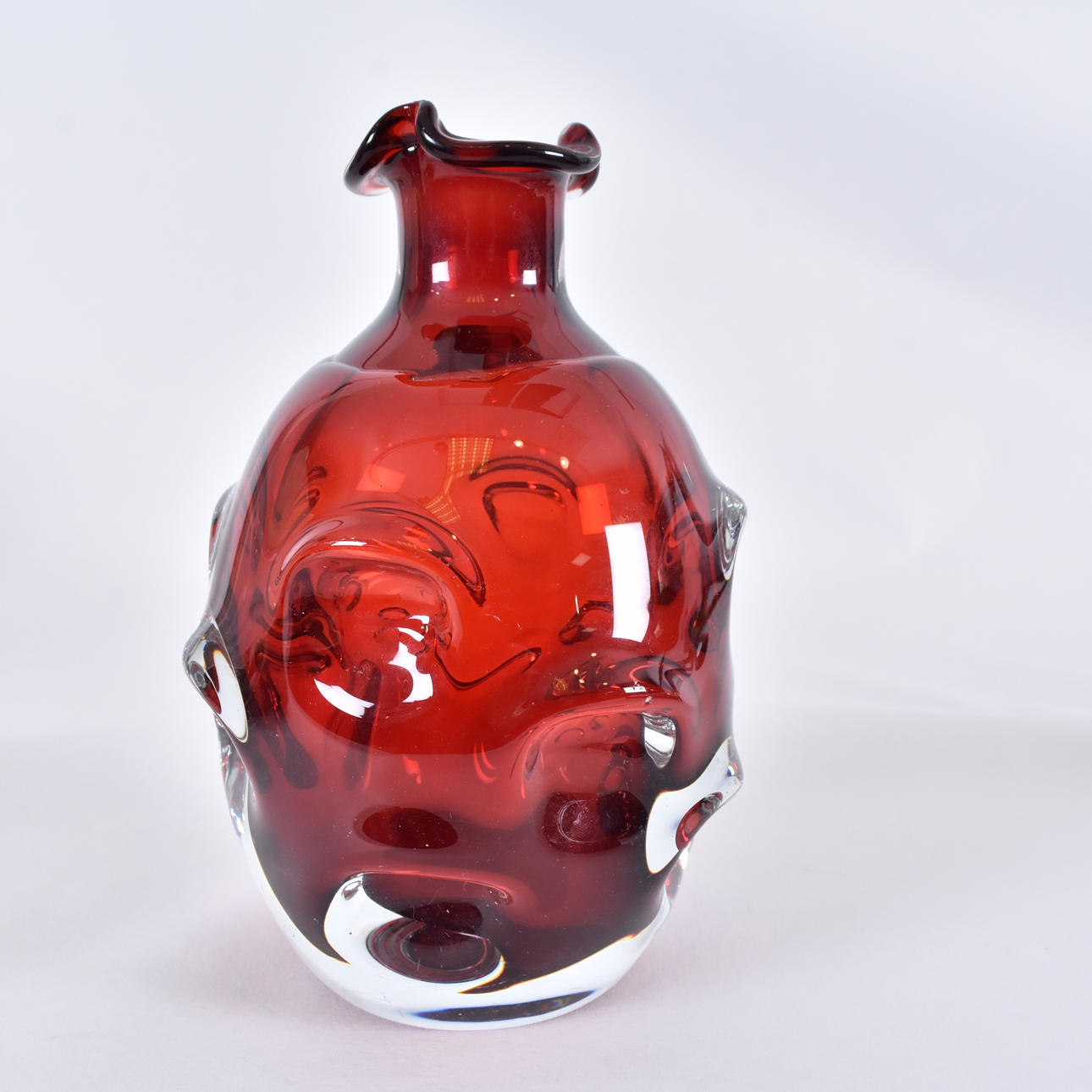 BÖRNE AUGUSTSSON. vase, glass, Åseda, so-called Börneglas.