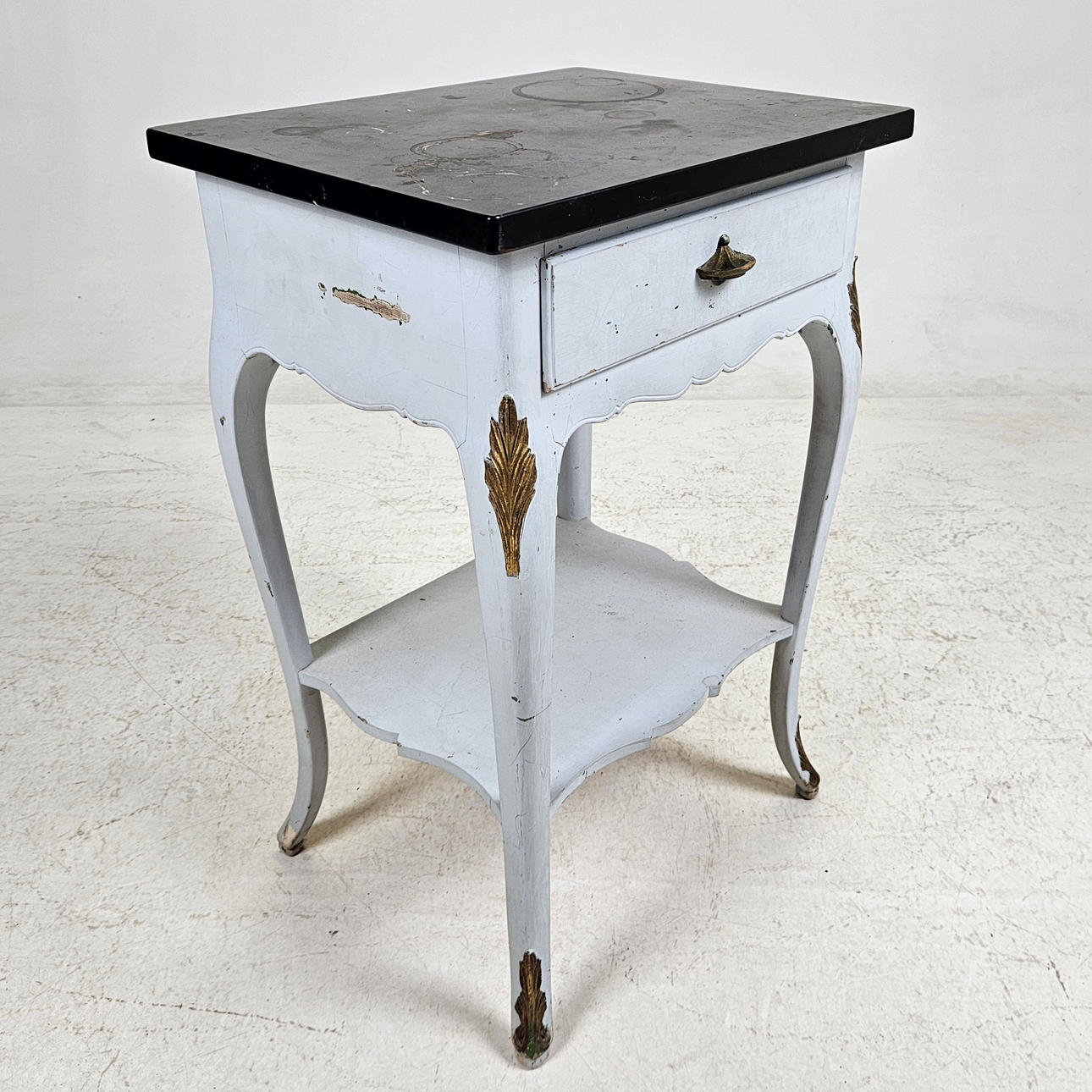 A rococo style bedside table, 20th century.