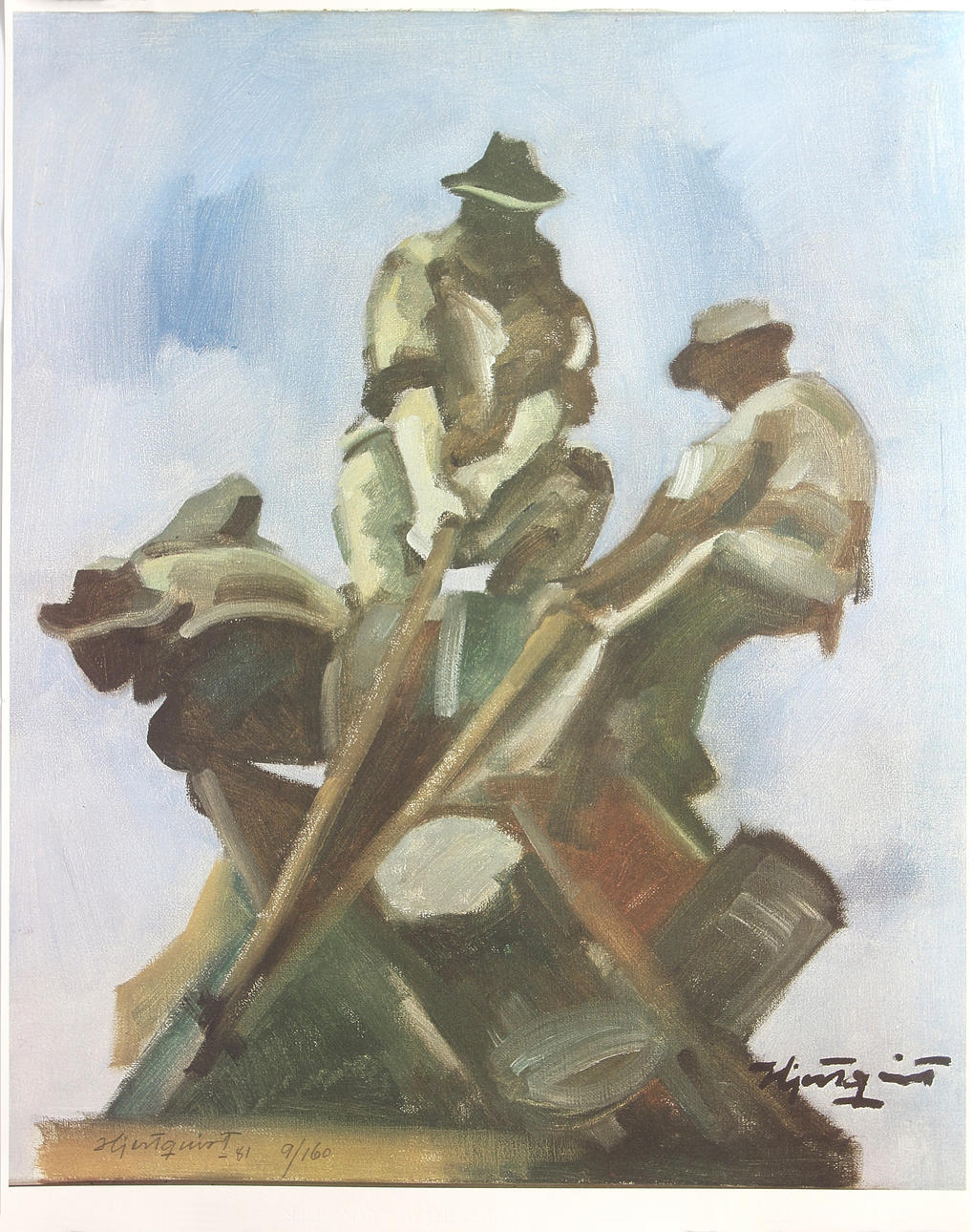 IVAR HJERTQVIST. Flottarmonumentet i Sollefteå, tryck, signerad och numrerad 9/160.