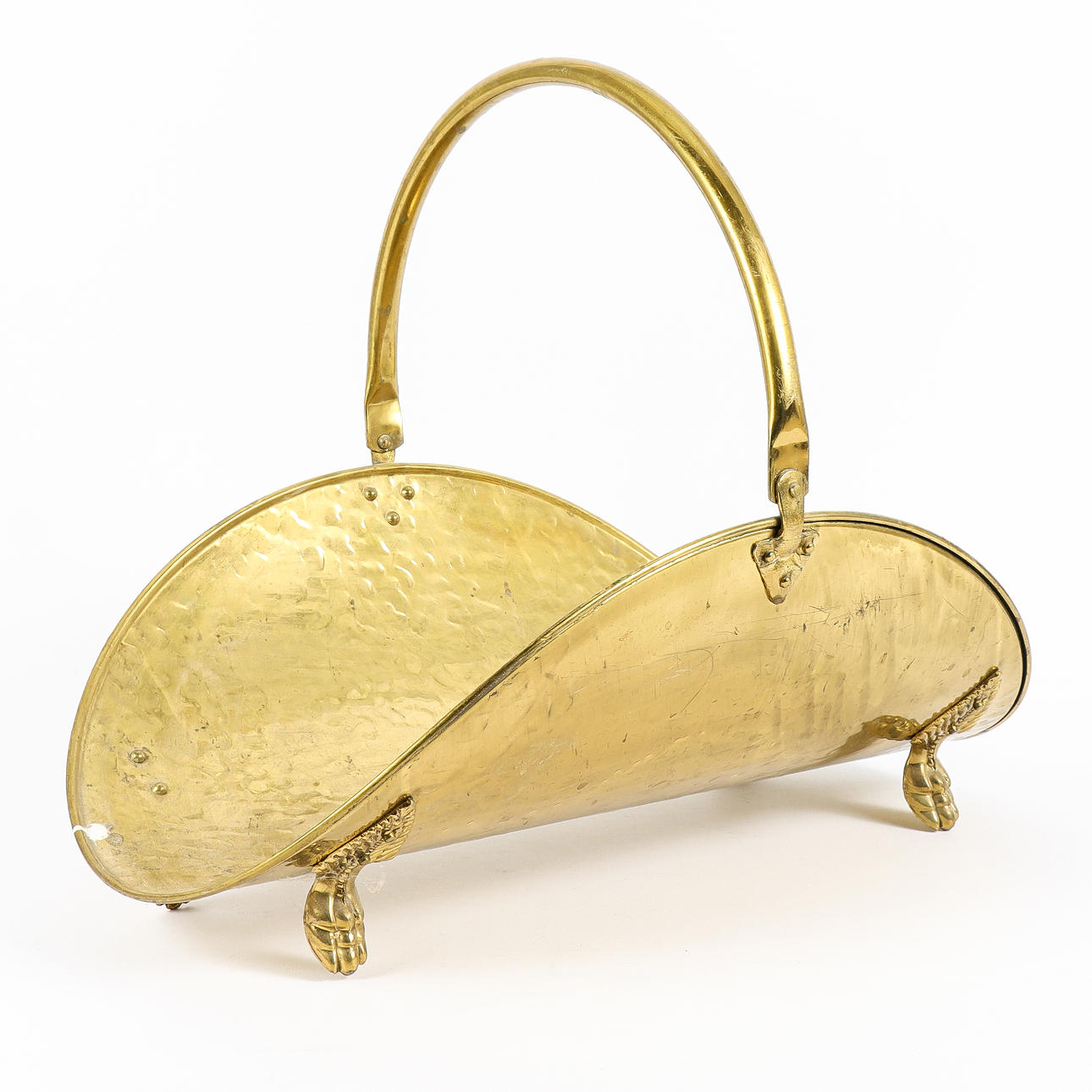 A brass woodcutter, 20th century.