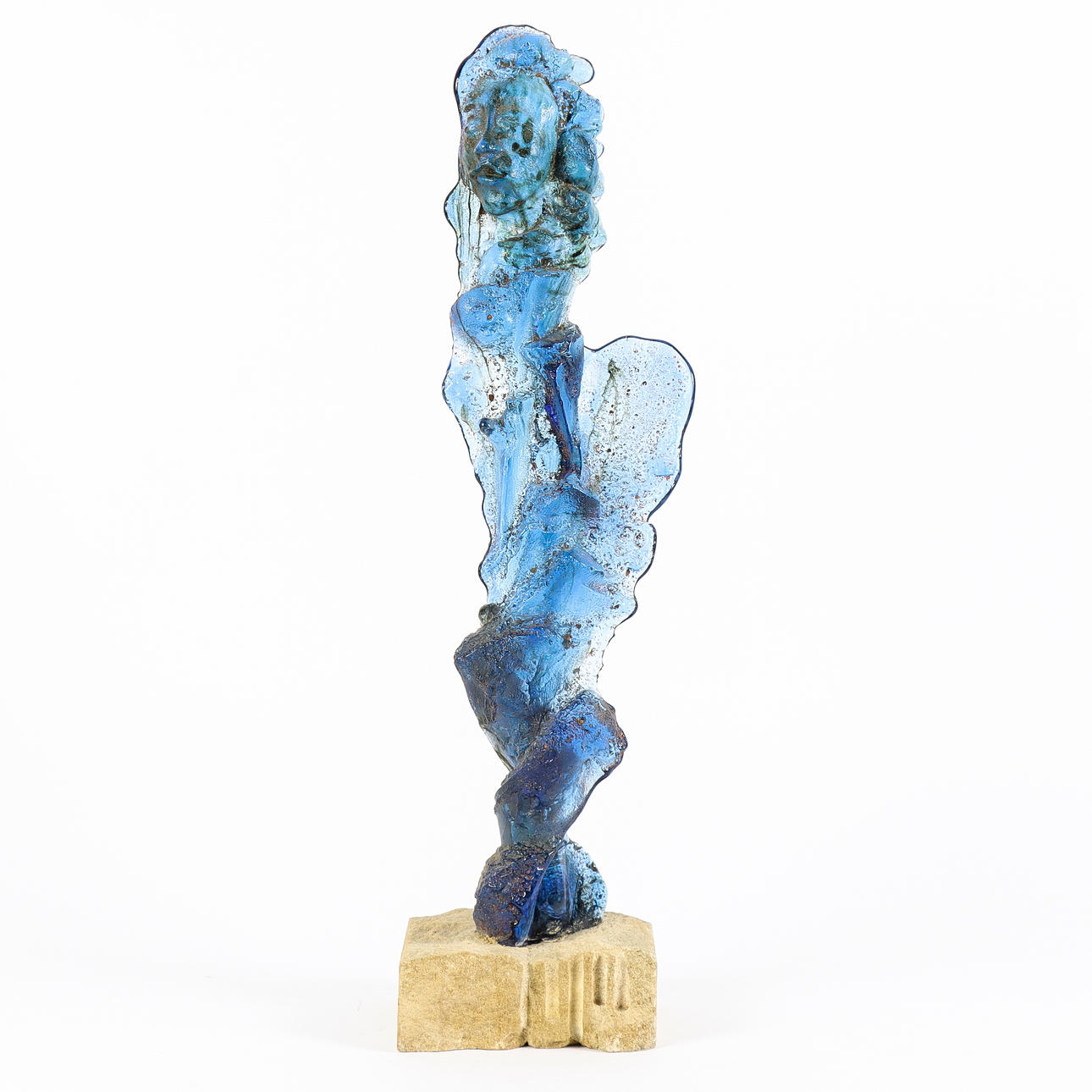 INGALENA KLENELL. Glass sculpture, signed 97.
