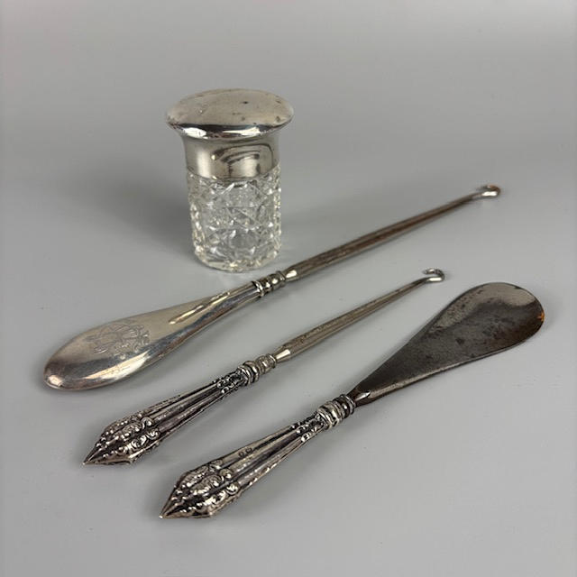 SILVER MOUNTED DRESSING ITEMS.