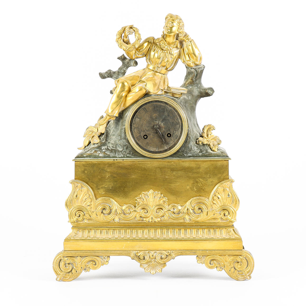 A metal table pendant, 19th century.