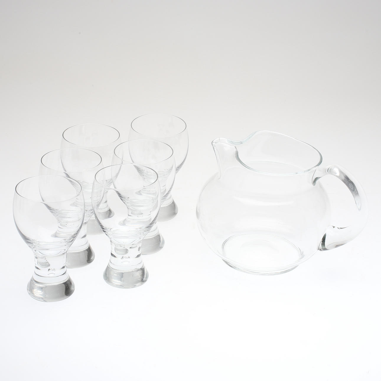 GLASSERVIS, 6 + 1 delar, Rondo, Göran Wärff, Kosta.