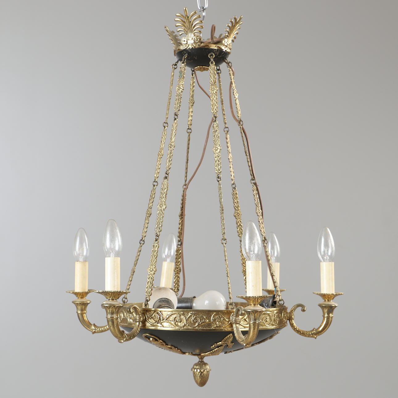 CEILING LAMP, metal, empire style.