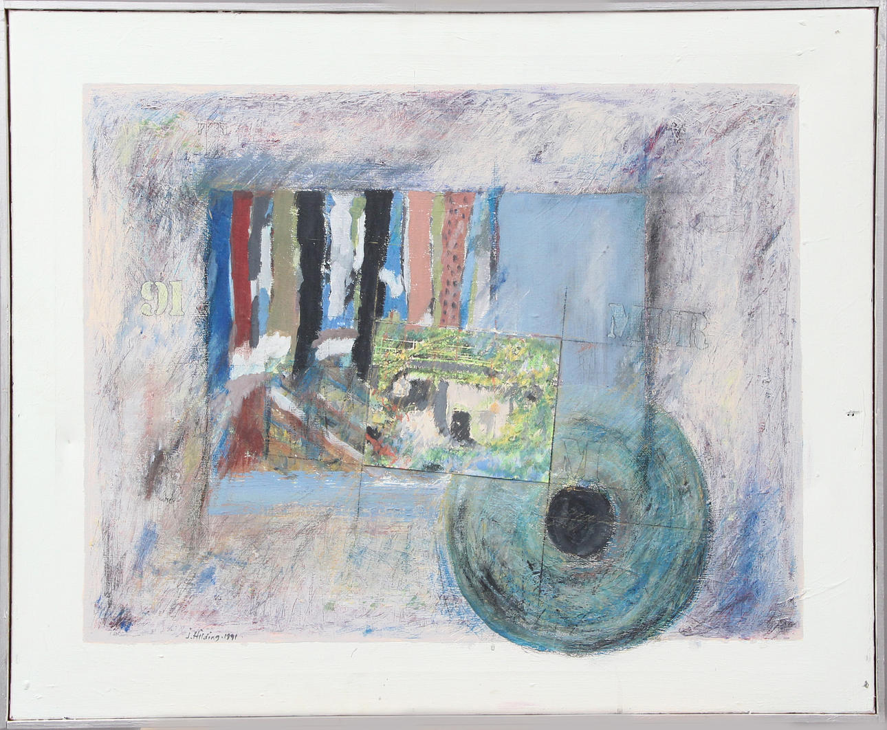 OIDENTIFIERAD KONSTNÄR. OIL, on canvas, signed J Hilding, 1991.