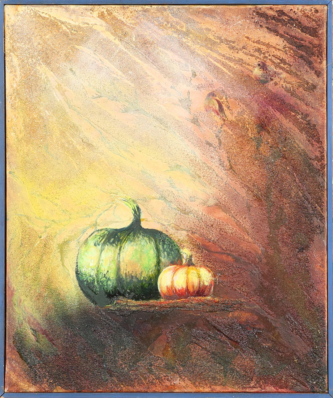 RENATA GREFSTAD. MIXED MEDIA ON CANVAS, “Circumference”, signed and dated 2000.