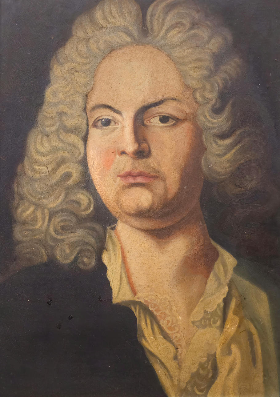 MALE PORTRAIT. OIL ON TABLETS.