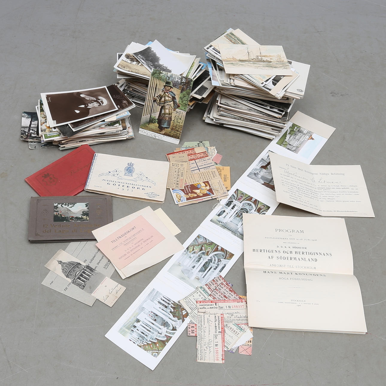 PARTI VYKORT, ca. 900 st, svenska och utländska, 1800-/1900-tal.