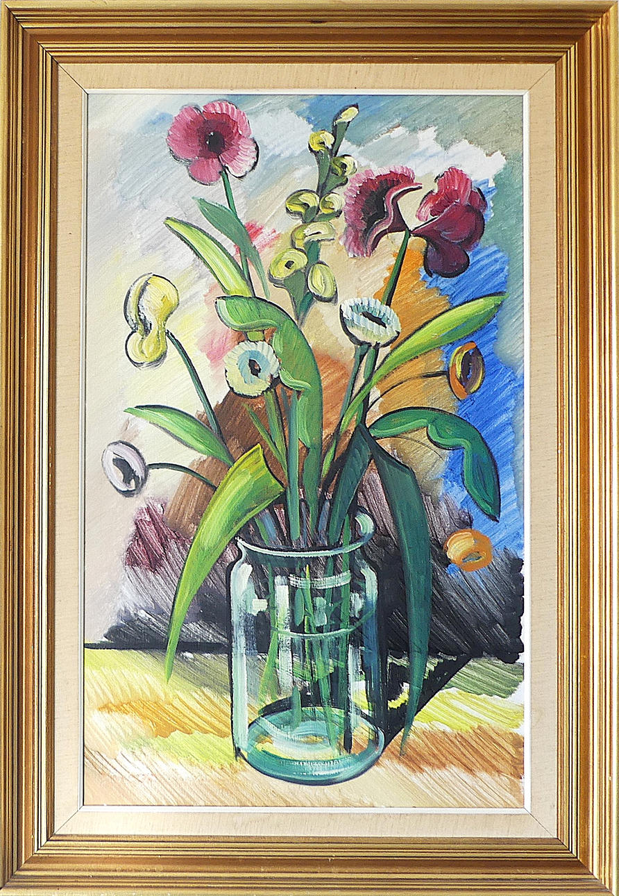 BROR GÖRANSSON. oil on canvas, still life.