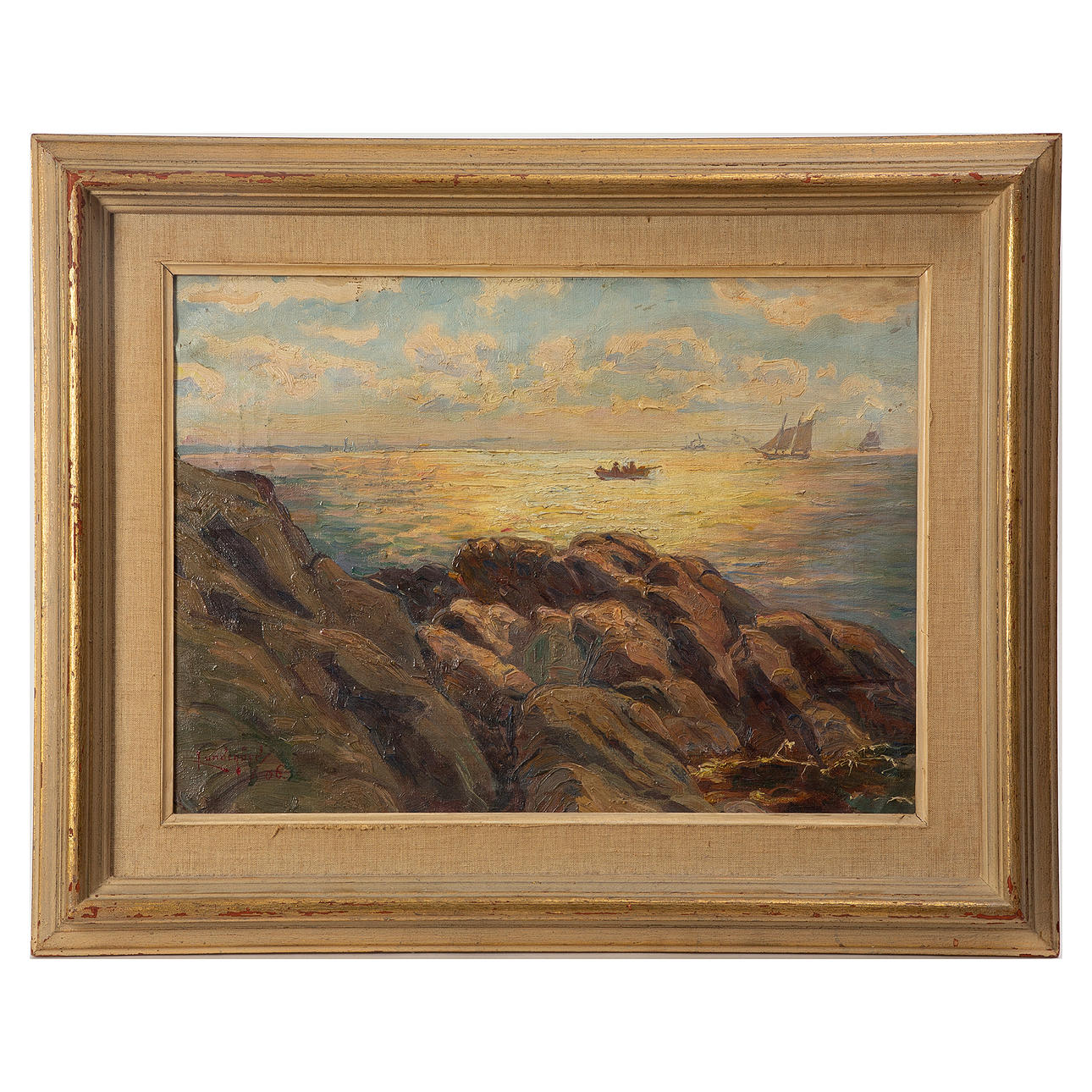JUSTUS LUNDEGÅRD. Oil on canvas, signed and dated 1906.