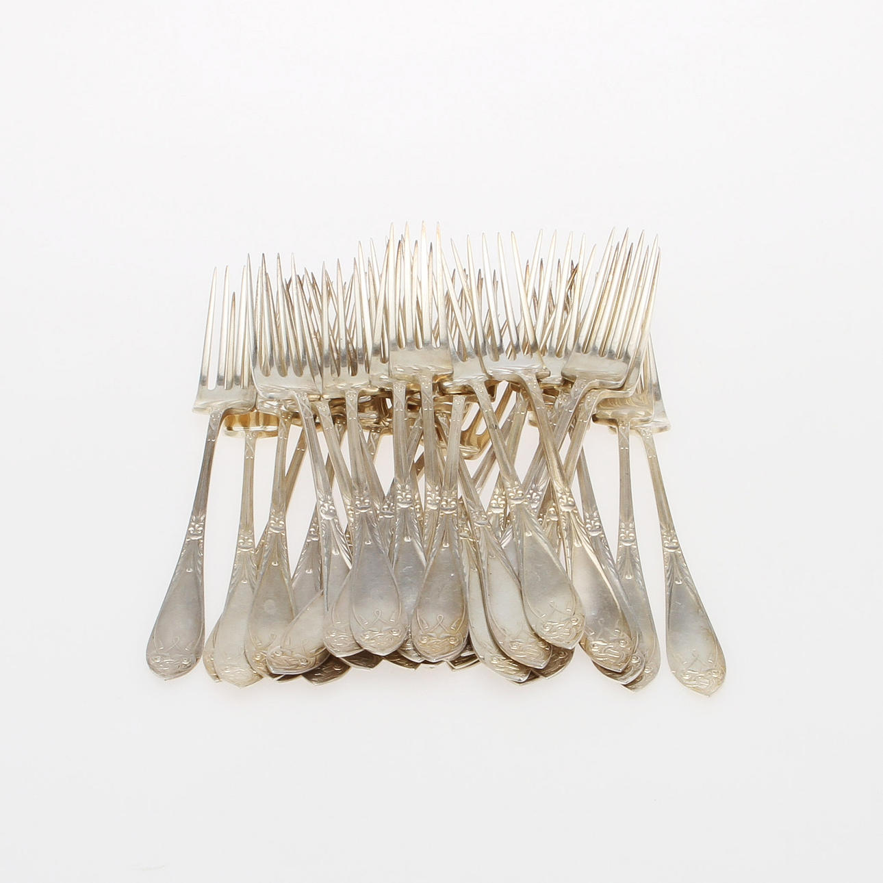 GAFFLAR, 30 st, silver, Marius Hammer, Norge.