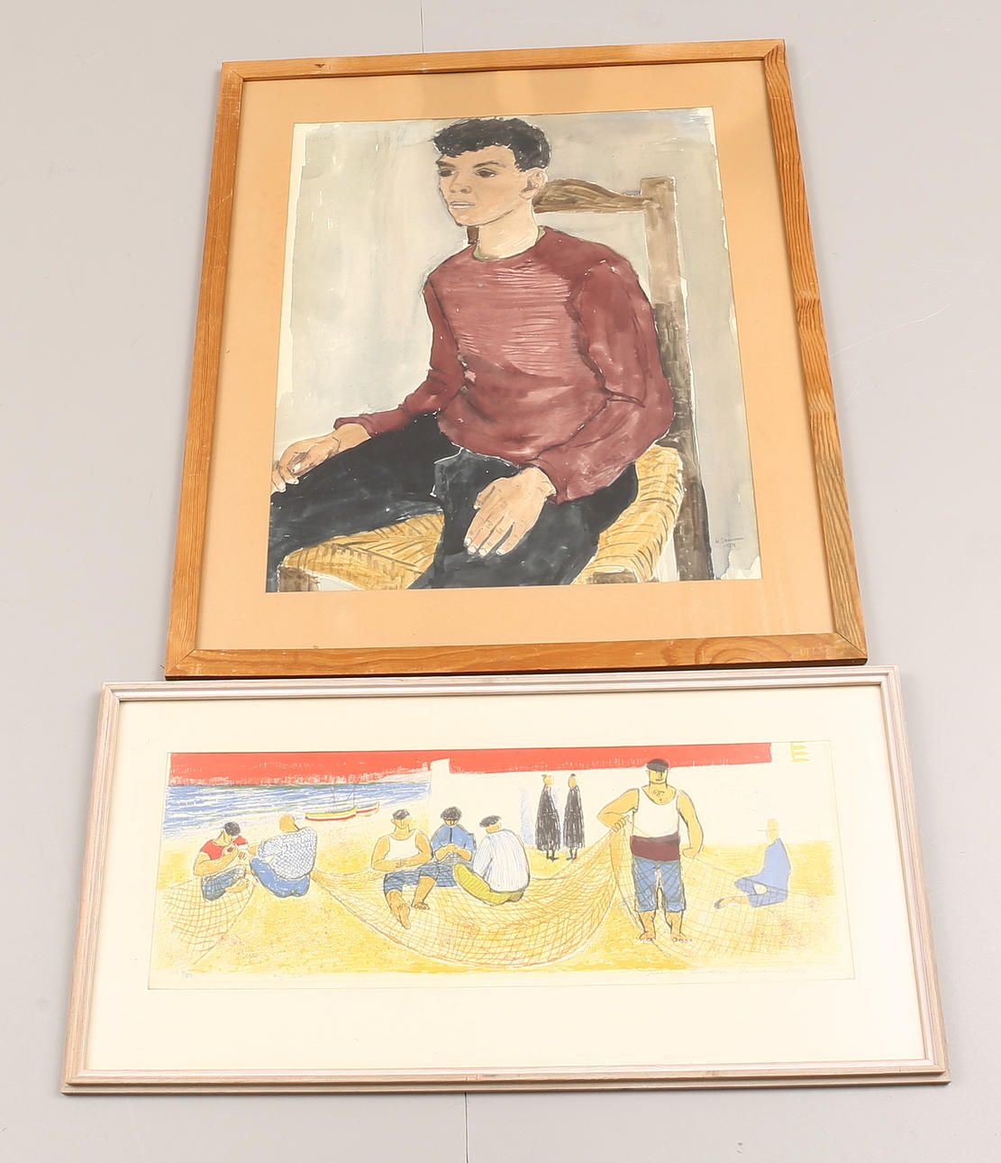 KERSTIN LUNDBERG STENMAN, akvarell, signerad. Färglitografi, signerad och numrerad.