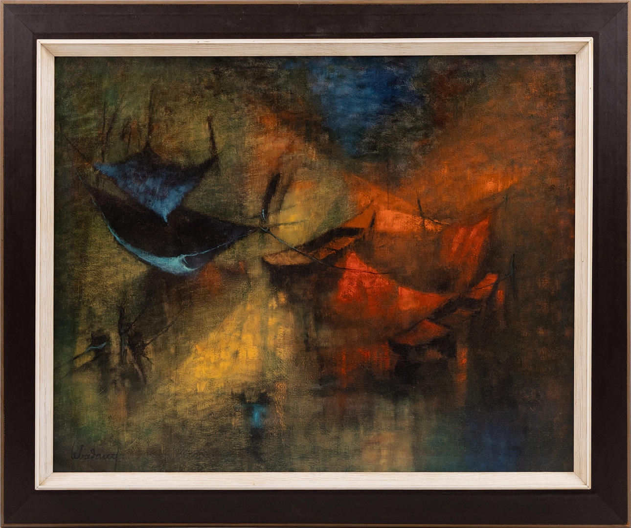 LEBADANG. Graphic sheet, “Nätten”, signed in print.