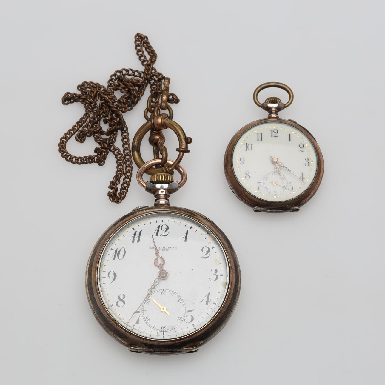 POCKET WATCH 2 pieces silver.