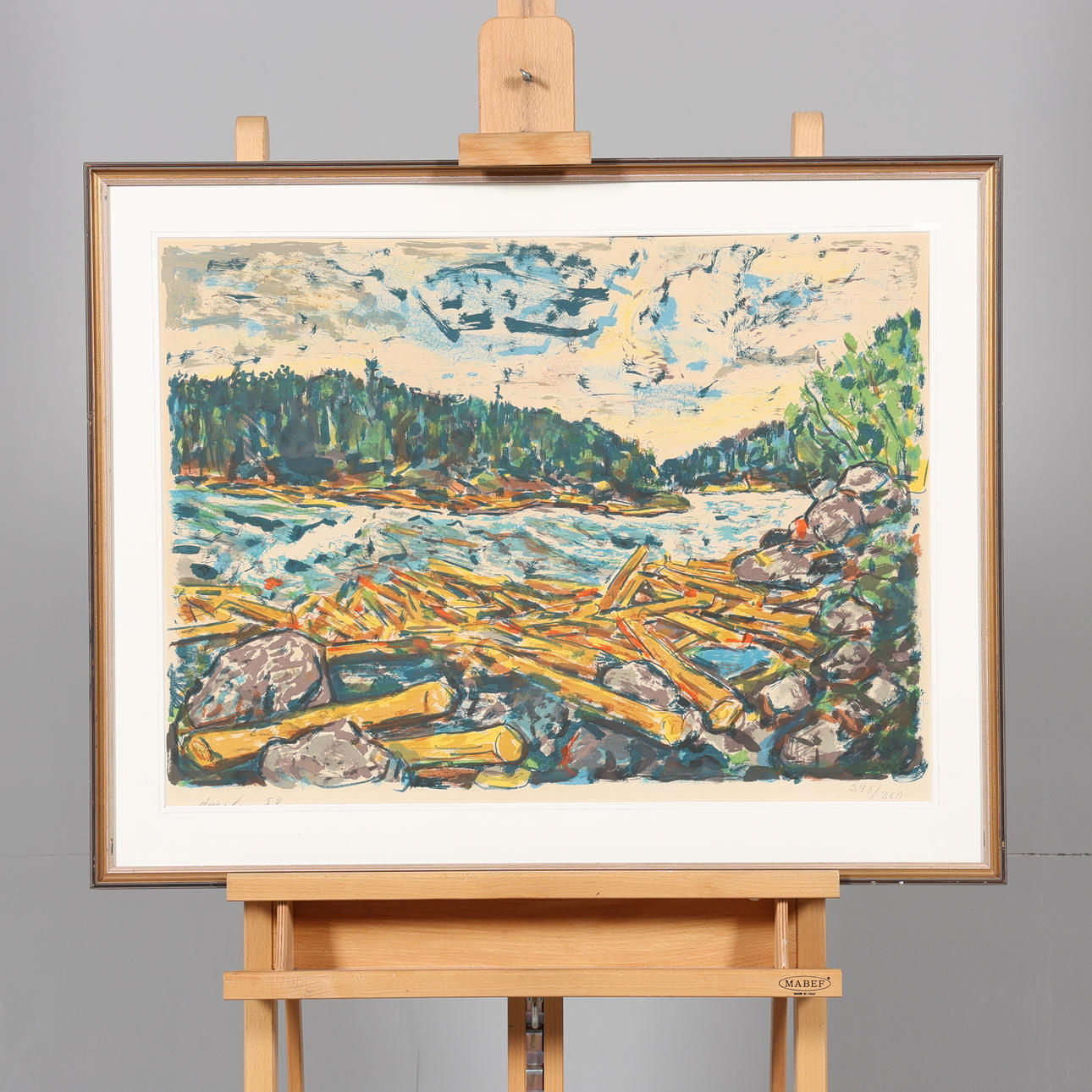 ALBIN AMELIN. LITHOGRAPHY, Signed and numbered 290/360.