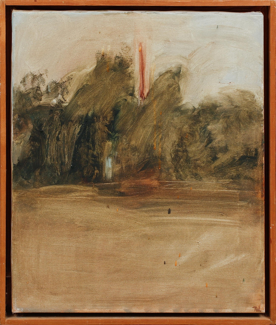 THOMAS WILLARD. Landscape. Oil on canvas, signed.